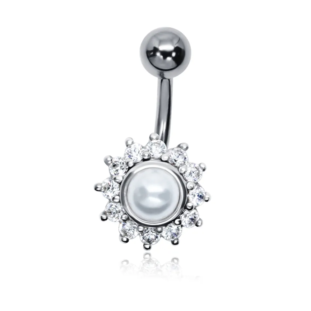 Belly Piercing - B003 Spring Pearl
Size   
1.6x10x5mm