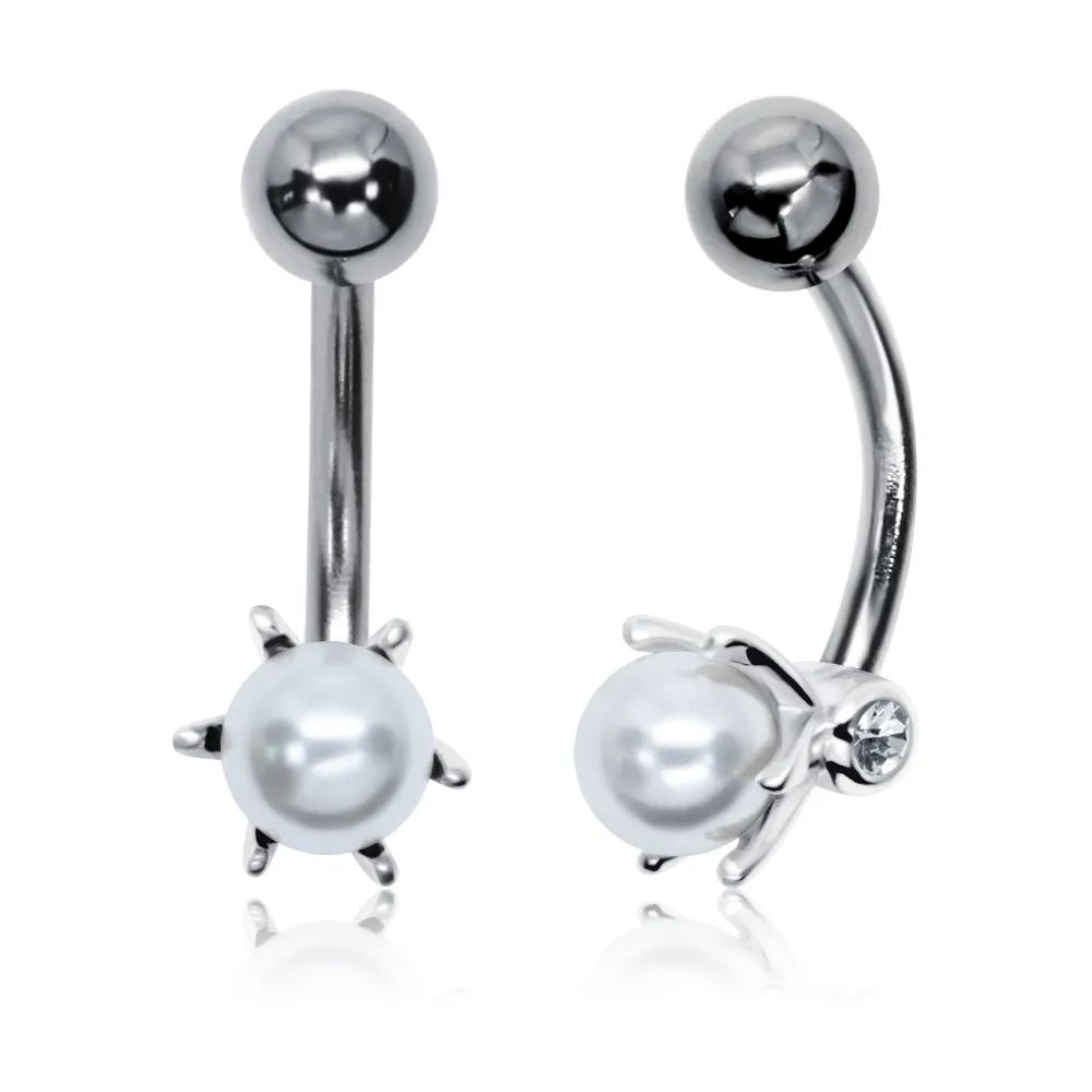 Belly Piercing - B006 Spring Pearl
Size   
1.6x10x5mm