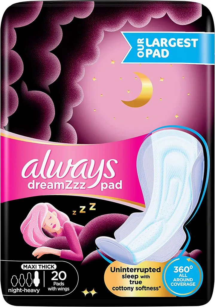 Always Dreamz Maxi Thick Night Long Pads 12 X 20