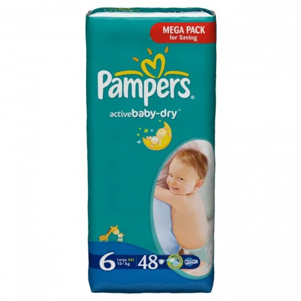 Baby Dry Diapers Xxl No 6 48 Diapers