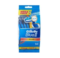 Blue II Plus Mega Pack Disposable Razors, 10+4 Count