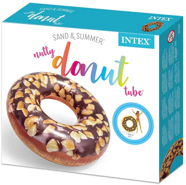 INTEX NUTTY CHOCOLATE DONUT TUBE, Ages 9+