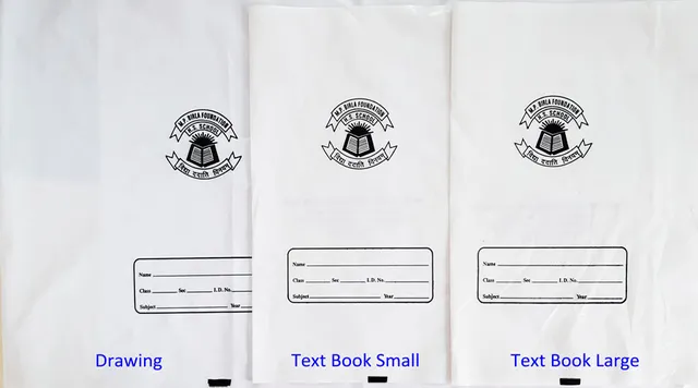 MP Birla School - Book Covers - Milky White for Text Books & Drawing Book