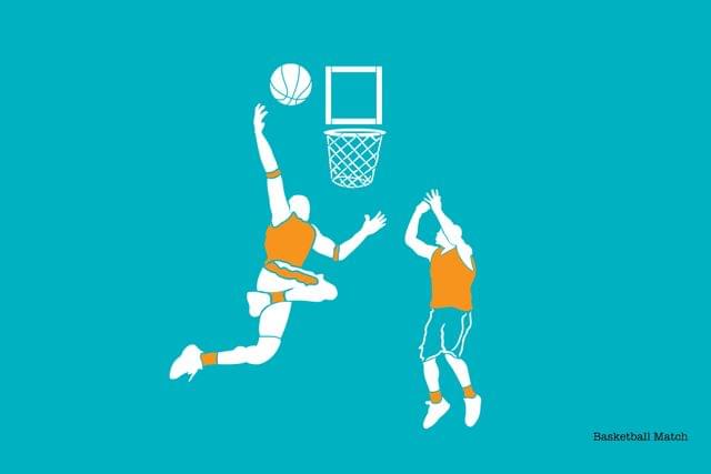 Stencil - Basketball Match - 16.53 inches x 11.69 inches (41.98 x 29.69 cm)
