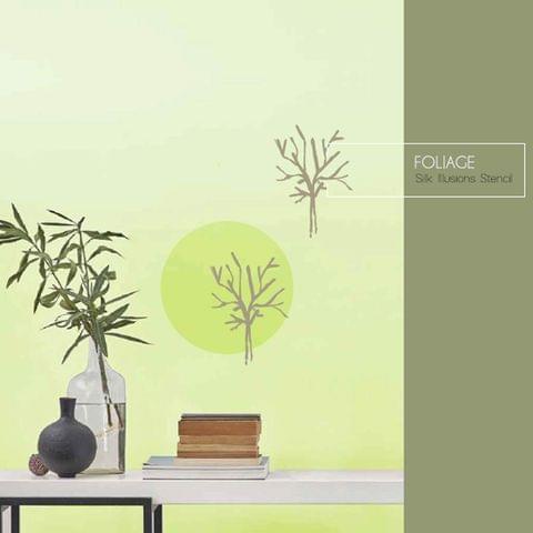 Berger Silk Designzz Foliage Plastic Stencil 7.87 x 7.87 inches