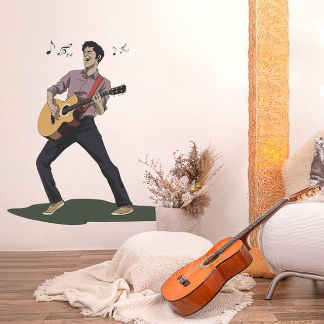 DIY Wall Stickers Guitarist for Home D?cor (24"X24")