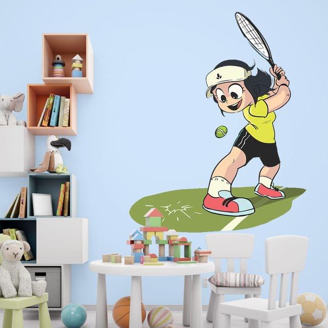 DIY Wall Stickers Girl Tennis for Home D?cor (24"X18")