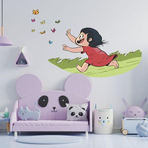 DIY Wall Stickers Girl & Butterfly for Home D?cor (24"X18")
