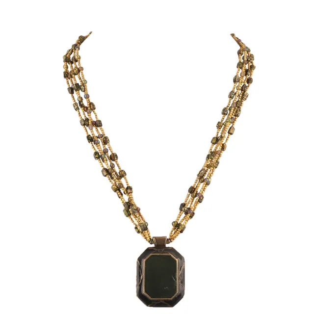 DCA Glass, Brass Necklace (DC4373NK)
