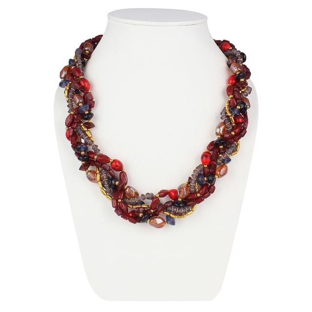 DCA Dca Red Glass Necklace For Women (4456 ) Glass Necklace