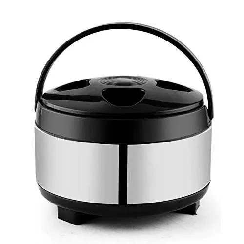 Stainless Steel Puf Insulated Casserole- Black (3500 ML)