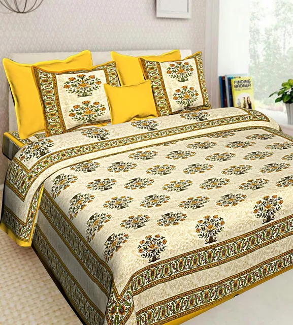 Printed Double Bedsheet with 2 Pillow VH110