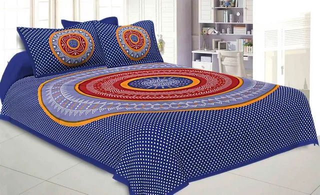 Printed Double Bedsheet with Pillow (VH156)