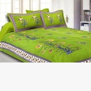 Printed Double Bedsheet with Pillow (VH165)