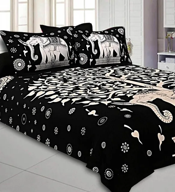 Printed Double Bedsheet with Pillow (VH166)