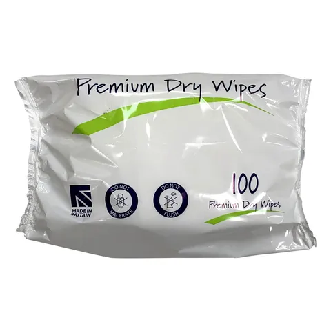 Case of 32 packs Premium Dry Patient Wipes - 25gsm