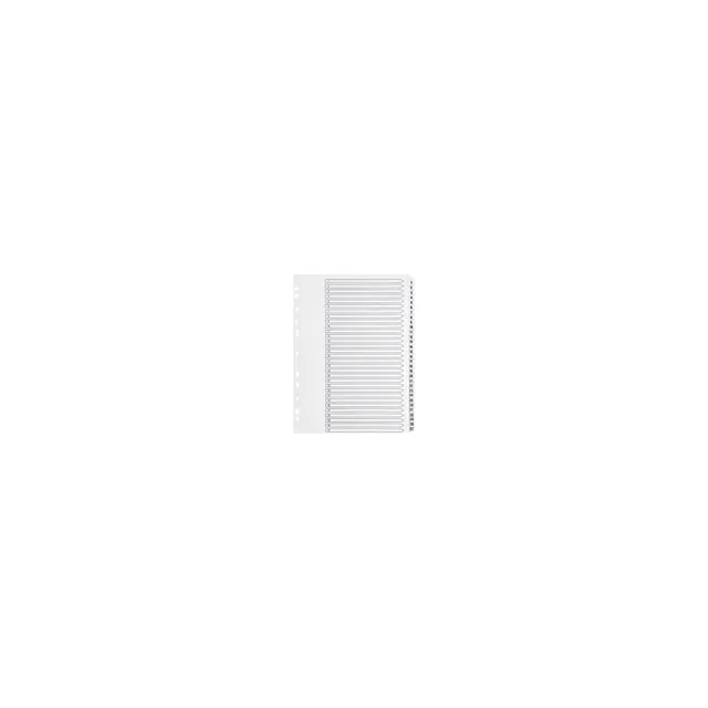 Index A4 Multi-Punched 1-31 Reinforced White Board Clear Tabbed Subject Dividers Q-Connect KF01936