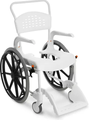 Etac Clean 24" Self Propelled Mobile Shower Commode, White