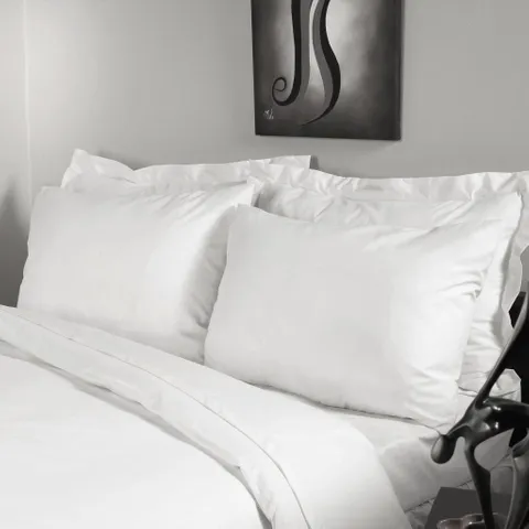 Hotel Accent Cotton pillow case TC-400 pairs White