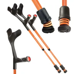 Flexyfoot Open Cuff Crutches - Comfort Grip - Fixed Crutch - Anti Shock