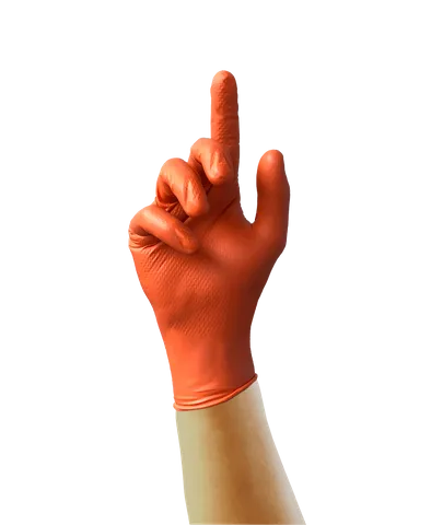 PRO.TECT Orange HD Heavy Duty Orange Nitrile Gloves (Case)
