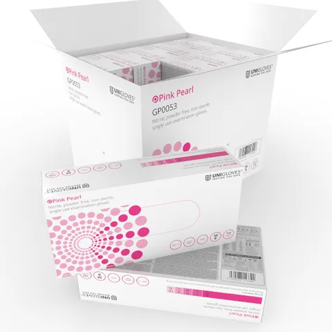 Unigloves Pink Nitrile Examination Gloves (Case)
