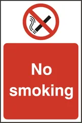 No Smoking Safety Sign (Pack of 5)