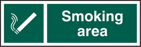Smoking Area Safety Sign (Pack of 5)