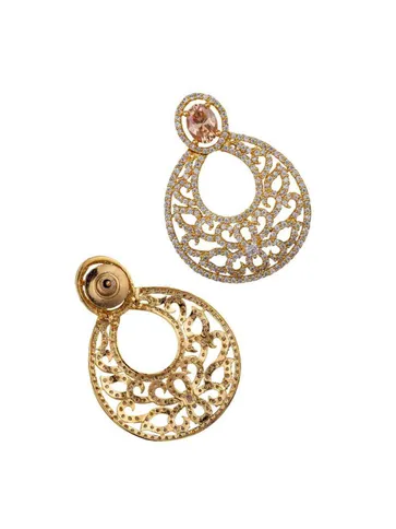 AD / CZ Earrings in Gold Finish - CNB2732