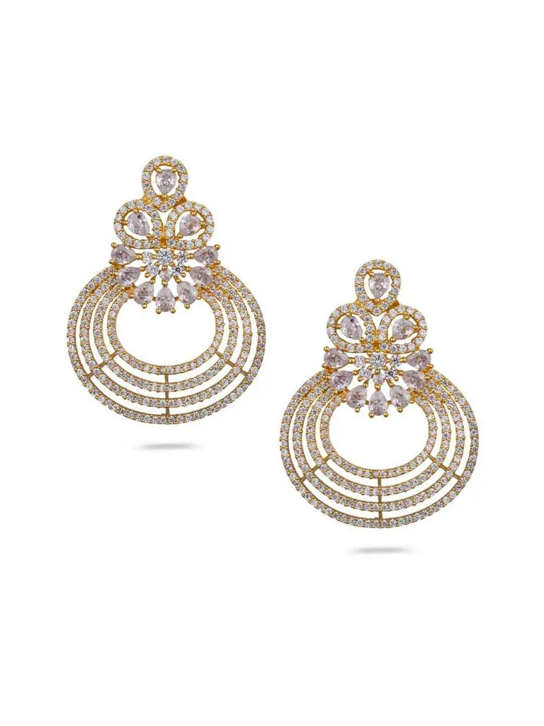 AD / CZ Earrings in Gold finish - CNB2742