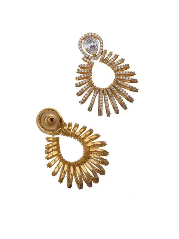 AD / CZ Earrings in Gold Finish - CNB2746