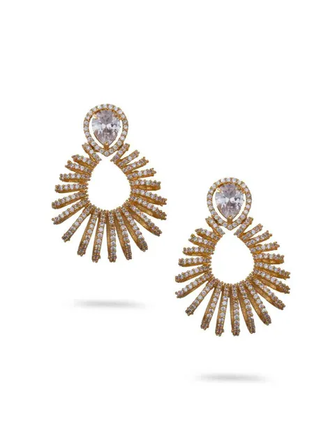AD / CZ Earrings in Gold Finish - CNB2746