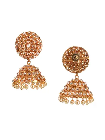 Traditional Jhumka Earring in Gold Finish - CNB2806