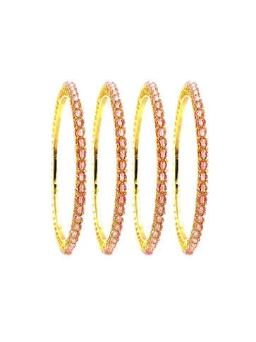 Crystal Bangles Set in Gold Finish - CNB3118