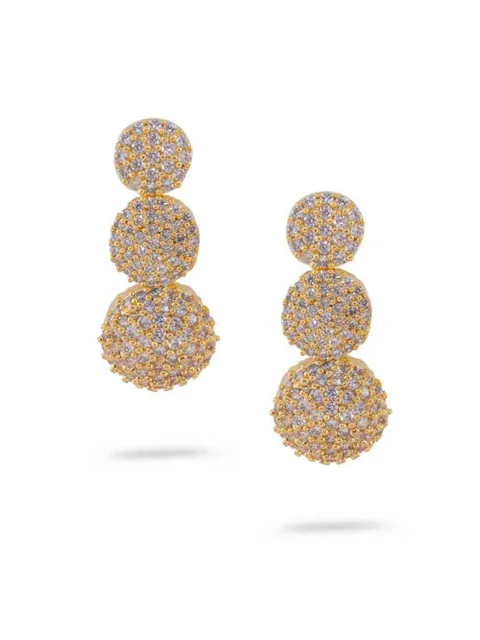AD / CZ Earrings in Gold finish - CNB2710