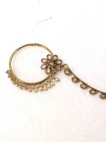 Traditional Nose Ring in Oxidised Gold Finish - CNB2276