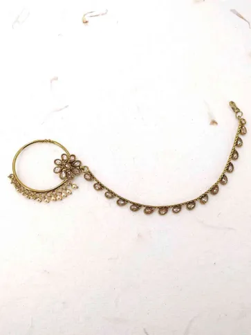 Traditional Nose Ring in Oxidised Gold Finish - CNB2276