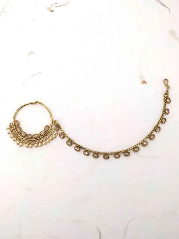 Traditional Nose Ring in Oxidised Gold Finish - CNB2277