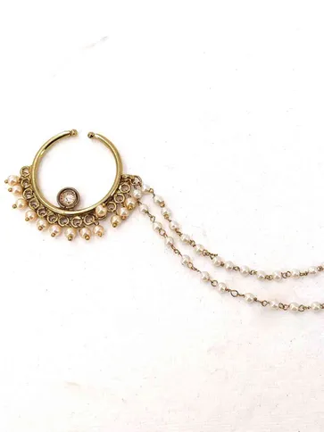 Traditional Nose Ring in Oxidised Gold Finish - CNB2266