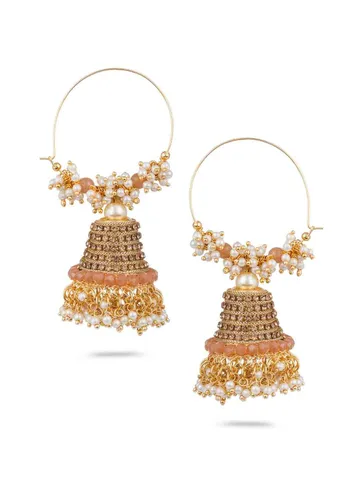 Handcrafted Designer Gold Plated Jhumki Earring - CNB673