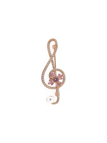 AD / CZ Brooch in Rose Gold finish - CNB4598