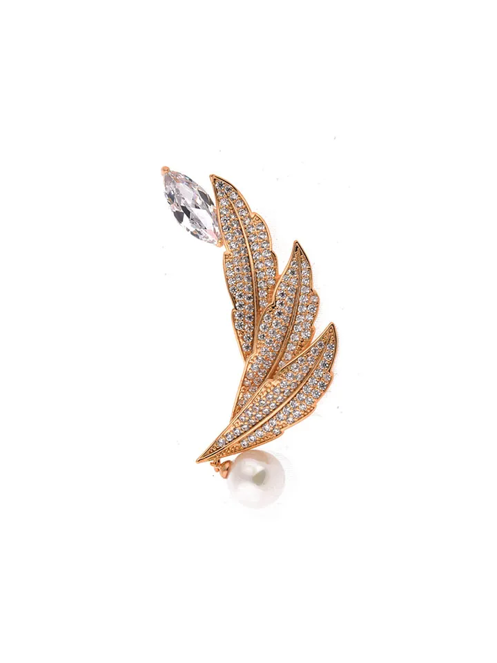 AD / CZ Brooch in Rose Gold finish - CNB4612