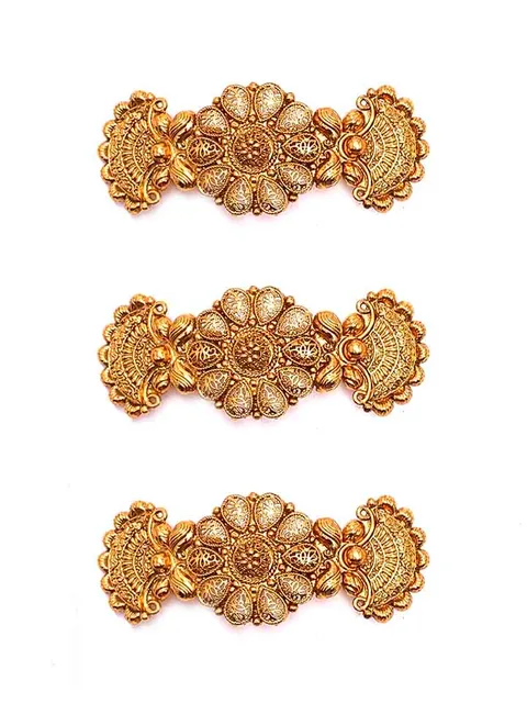 Antique Hair Clip in Gold finish - CNB5918