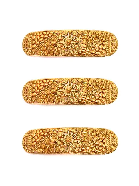 Antique Hair Clip in Gold finish - CNB5920