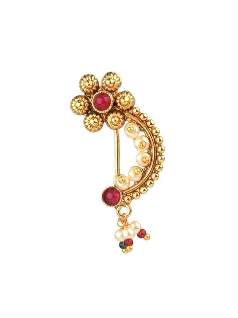 Antique Nose Ring in Gold finish - CNB6387