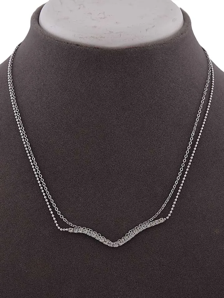 Western Necklace in Rhodium finish - CNB15248