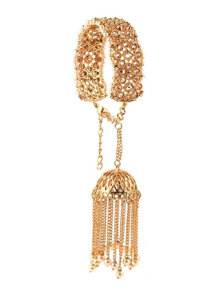Reverse AD Kada Bracelet in Gold finish - CNB7026