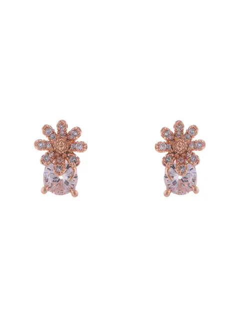 AD / CZ Tops / Studs in Rose Gold finish - CNB8177