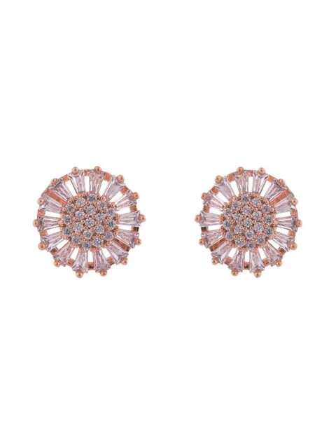 AD / CZ Tops / Studs in Rose Gold finish - CNB8197