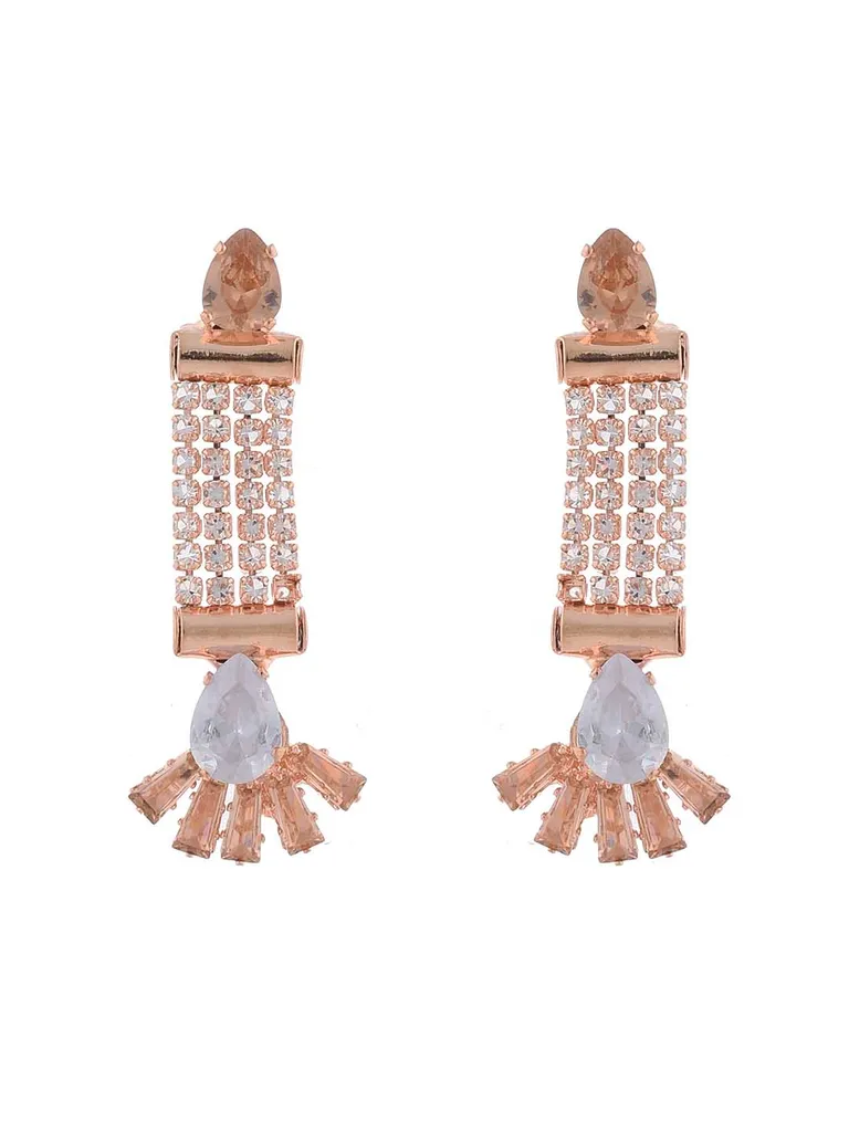 Setting Stone Long Earrings in Assorted color - CNB9782